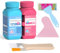 VISCY Diamond Painting Versiegelung, Diamond Painting Kleber Set mit 240 ml Kleber, 2 Silikonspateln & 2 Pinseln für dauerhaften Halt & Glanzeffekt bei Diamantmalerei & Puzzles.