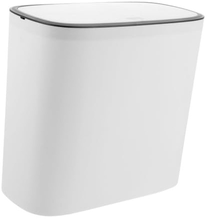 OKUMEYR Poubelle en Plastique Blanche 12l Grosse Ouverture et Forte Capacité Cuisine et Rangement sous Évier Style Simple et Élégant
