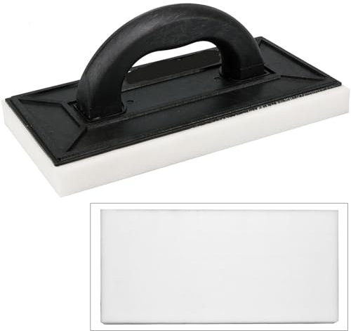 HERO Reibebrett Schwammbrett Waschbrett Fliesenschwamm 280 x 140 mm Kunststoff Schwammscheibe Putzbrett Fliesenwaschbrett mit Schaumstoff-Auflage 25 mm Stark für Maurer. Fliesenleger, Putzarbeiten
