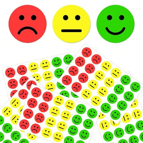 1200 Pièces Tableau de Recompense Enfant,Enfants Autocollant Gommettes Autocollants Comportement Récompense Smiley des Gommette Autocollantes Journée,pour Enseignants Recompenses Point Humeur Sticker