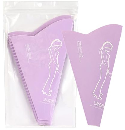 Women Urinal Funnel Cup, Portable Femmina Pee Device Set di 10, Lightweight Waterproof Compostable Paper Spout for Travel, Camping, Hiking, Interactive Outdoor Use & Pregnancy Comfort