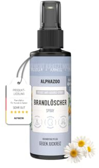 alphazoo Brandlöscher Anti-Juckreiz Spray für Katzen 100ml – mit Kamille & Ringelblume. Pflegend, Alkohol- & parabenfrei, zur Unterstützung empfindlicher Haut & zur Linderung von Irritationen