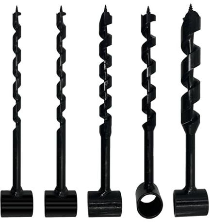 Taladro manual de madera, broca de supervivencia de acero al carbono for acampar al aire libre, 1 unidad(10 X 260mm)