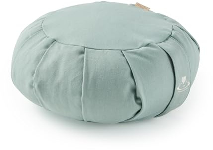 Myga Zafu Meditationskissen | Ergonomisches Sitzkissen mit Buchweizenfüllung | Abnehmbarer & Waschbarer Bezug | Natürliche Füllung | Ideal für Meditation, Yoga & Achtsamkeit | 34 cm x 12 cm