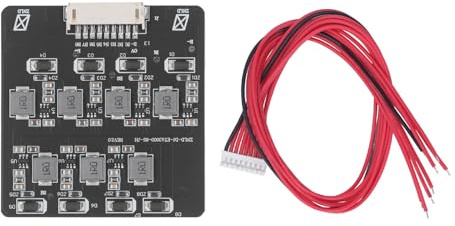 Battery Passive Equalizer Balancer High Accuracy Energy Transfer Board 1.2A 8S Adjacent Differential Pressure Equalization Module for Lithium Iron and Ternary Battery Packs with
