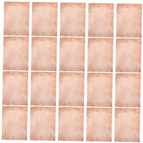 DOITOOL 50sheets Vintage Letter Paper Aged Writing Stationery for Scrapbook Decorative Handwriting Letter Double Sided
