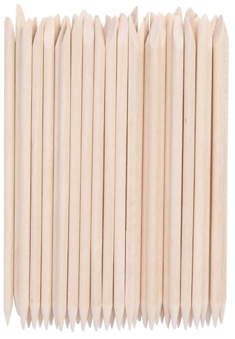 LRXIYODE 150 Pièces Lot de Bâtons Bois Orange Double Face Outil Repousse-cuticules et Bâtonnets Manucure pour Soin Ongles à Domicile et Salon Kit Accessoires Pédicure et Manucure et