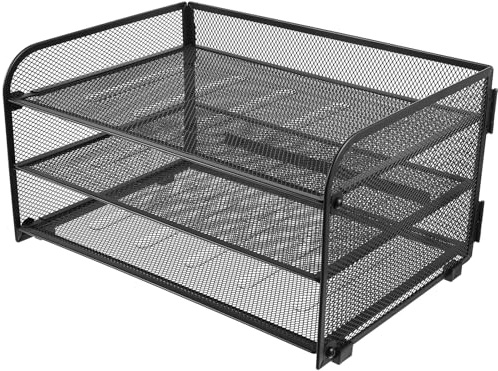 Stapelbarer Aktenhalter aus Metall – Multifunktionales Papierfach für Büro und Zuhause – Abnehmbares Schreibtisch-Dokumentenregal für effizientes Arbeitsplatzmanagement – stilvoll & Design