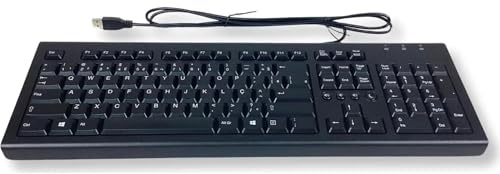 HP PR1101U USB Wired Desktop Keyboard – QWERTY / ABNT2 Brazilian Layout – Full-Size, Plug & Play, Compatible with Windows & Mac Wired Multimedia Keyboard 697737-202, 505130-121