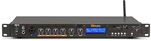 Power Dynamics PDC75 - Reproductor Multimedia con reproductor MP3 con USB y SD, incluye Receptor bluetooth para hacer streaming de tu música. Radio FM. Formato rack de 19. 3 entradas rca, salidas XLR