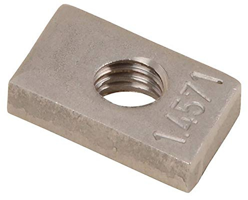 10 Stück - Schiebemutter für Profil 27mm x 18mm + 28mm x 30mm Anschlussgewinde M8 Edelstahl (V4A) zur Befestigung von Gewindestangen und -stiften an der Montageschiene und Schienenkonsole