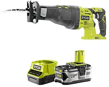Pack RYOBI Scie sabre 18V One+ R18RS-0-1 batterie 4.0Ah - 1 chargeur rapide 2.0Ah RC18120-140