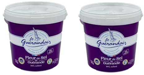 Lot 2x Fleur de sel de Guérande IGP - Le Guérandais - seau 1kg