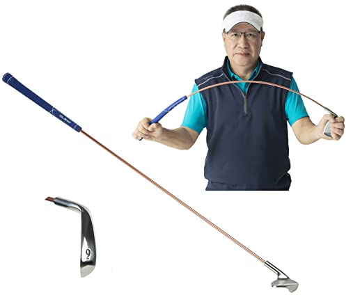 OLE ANDIGO 9 Eisen Golf Swing Trainer mit flexiblem Schaft | Flexibler Schaft 9 Eisentrainer unterstützt Kraft, Rhythmus, Chipping, Halbschwung und volle Übung.