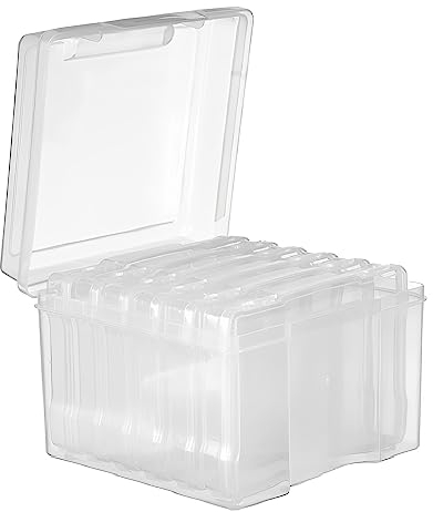 Unibos | Photo Case | Photo Storage Box & Crafts Organiser | Photo Organizer Cases & Containers | Protects Photos | Keep Precious Memories Safe | Transparent | Photo Case 5 x 7