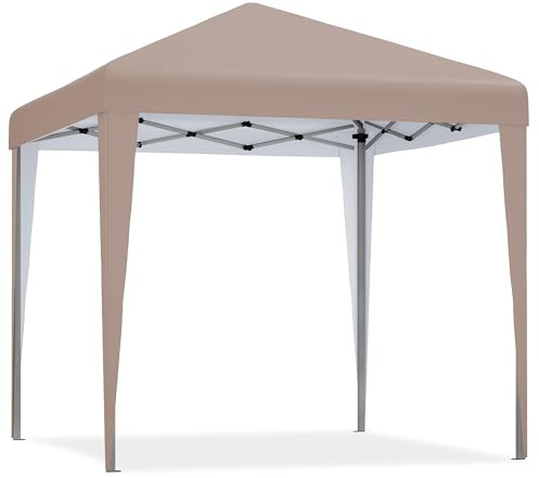 YITAHOME Gazebo pop-up istantaneo resistente, 3 x 3 m, pieghevole, da giardino, campeggio, feste, baldacchino con custodia, picchetti e corde, per patio, mercati, spiaggia (cachi)