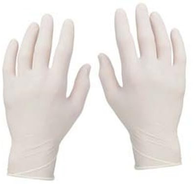 1PEZZO GUANTI IN VINILE BIANCHI SENZA POLVERE - tg.L conf. da 100 pz.