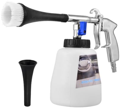 Shkalacar Auto Reinigungspistole, Hochdruck Auto Detailing Waschpistole mit 1L Schaumflasche, Tragbare Reinigungspistole für Autotüren, Sitze, Teppiche