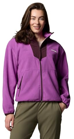 Columbia Full Fleece Sequoia Grove-Pile con Zip Intera, Razzle/Moonvista, M Donna