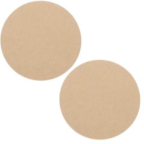 PATIKIL 2er Pack 8 204mm Durchmesser Töpferscheiben ohne Löcher, 8mm 1/3 dicke runde Töpferscheiben-Systeme für das Töpfern von Ton, Keramik-Töpferscheiben-Zubehör, Braun