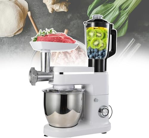 GLJTUO Batidora De Cocina Eléctrica, Batidora De Mano, Batidora De Mano De 1500 W De Potencia Máxima, Diseño En Función De La Carga, Velocidad Constante, para Uso Doméstic,White