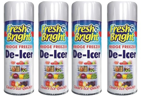 MIXEL Fridge Freezer De-Icer, Fast-Acting Spray, Multipurpose, Convenient And Reliable, Quick Ice Remover Fridge Cleaner, 200ML, (4)
