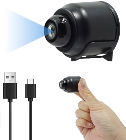 Mini WiFi Camera 1080P HD with Night Vision, Motion Detection, Remote Monitoring, 160° Wide Angle – Hidden Spy Cameras, Baby Monitor, Pet Cameras, Security Camera for Home, Office, Store, Warehouse