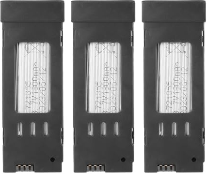1800mAh RC Drohne Batterie, Kompaktes Design, Verlängerte laufzeit, Robuste Konstruktion, 3PCS -Lithium -Drohnen -Batterien für E58 E68 JY109 998pro Quadcopter mit ABS