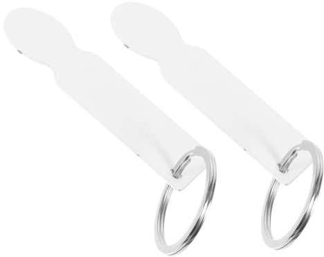 iplusmile 2pcs Stainless Steel Shopping Trolley Token Keychain with Heat Transfer Blank Coin Versatile Shopping Cart Tokens for Supermarkets Malls