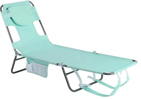 Lsoiup Liegende Strandstühle mit Rucksack, flach liegend, tragbares, zusammenklappbares Campingbett, Sonnenliege mit dem Gesicht nach unten