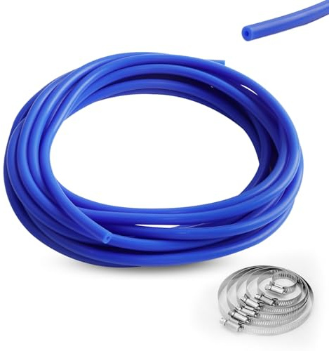 6M Vacuum Silicone Tube ID 4mm x OD 8mm Flexible Silicone Vacuum Tube | 6M Blue High Performance Vacuum Hose 4mm 8mm Silicone Tube Vacuum Hose for Air and Water Transmission in Engines Cars,Blue