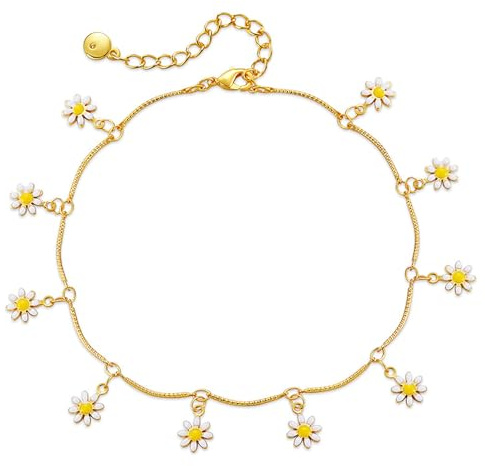 Cangall Gold Fußkettchen für Damen, 22+5cm Flexibel Verstellbar Fußketten für Frauen, Sommer Beach Stil Fußkette am Fußgelenk, Sommer Barfuß Strand Gold Fußkettchen Fußschmuck Geschenk für Mädchen