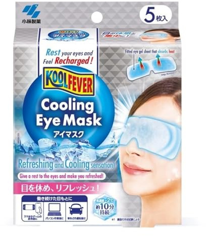 KOOLFEVER Erfrischende Augenmaske – 5 x Kool Fever Gel Patches – Sofortiges Frischegefühl – Entspannung und visueller Komfort