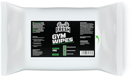 Gym Fresh - Gym Wipes (40 Pack) - Antibacterial, Alcohol-Free Disinfectant Wipes for Gym Equipment, Mats & Training Gear - Fragrance-Free Cleaning Wipes, Powered by SurSol