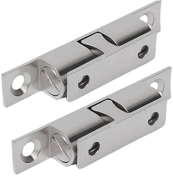 Doppelrollenverschluss 5/1 stücke Möbel Tür Kugelverriegelung Doppelrolle Feder Kugelfang Verriegelungen Schrank Schranktür Einstellbare Spannung Verriegelung(Silver-50mm,5PCS)