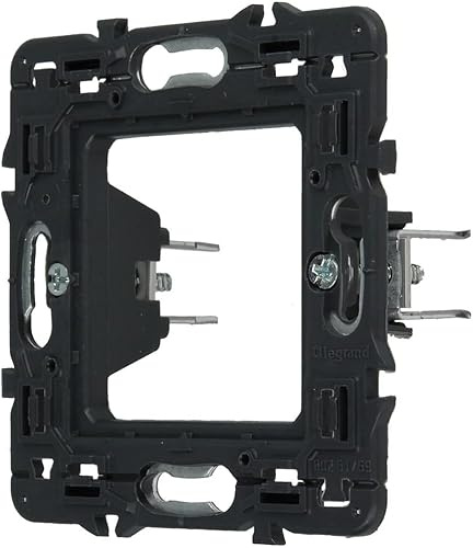 Legrand LEG200921 Support Mosaic 2 modules à griffes, Noir (Lot de 5)
