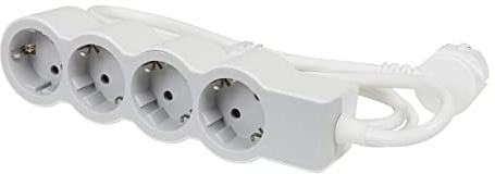 Legrand 4-faldigt bordsuttag, bordsuttag, vägguttag med eller utan matarkabel, 230,00 volt