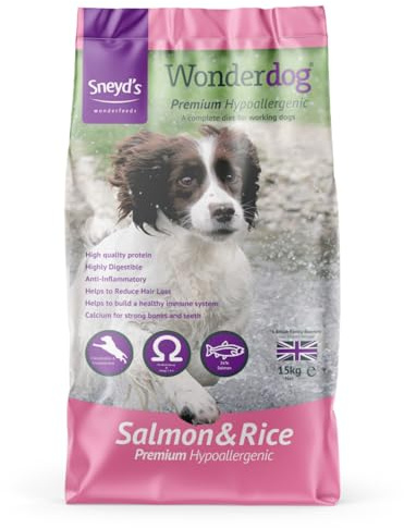 Wonderdog Hypoallergenic Salmon & Rice Dry Dog Food with Joint Care | Gentle Nutrition for Sensitive Active Dogs | 15 kg