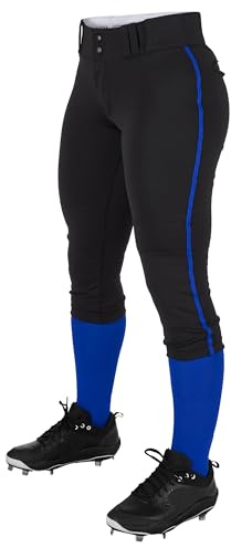 CHAMPRO Mädchen Standard Turnier Low Rise Jugend Softball Pants mit Zopf