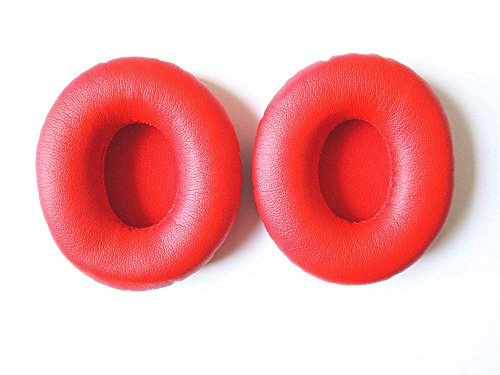 Solo HD Replacement Ear Pad Cushions Compatible with Monster Beats by Dr.Dre Solo 1.0 Wired & Solo HD Wired On-Ear Headphones，Not Fit for Wireless Headset (Red)