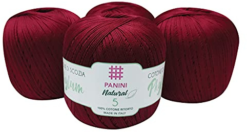 Panini Tessuti Stickgarn für Häkelnadeln Titel 5 100% Baumwolle 100 g