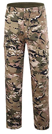 YuanDian Herren Herbst Winter Outdoor Taktische Camouflage Hosen Fleece Gefüttert Softshell Wasserdicht Militär Combat Army Wanderhosen Jagd Trekking Skihose Tarnhose CP L