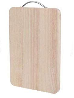 Emi Style Planche à découper en Bois avec Manche en Acier Inoxydable Planche à hacher et à découper Grande