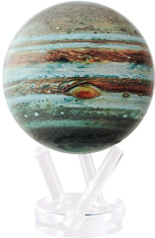 MOVA Self Rotating Globe, Jupiter Prestige (8.5) | solar powered rotating planet globe, no batteries or cords, gift for astronomy lovers, premium kinetic display, space décor