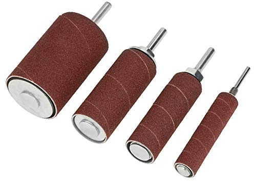 Juego de tambor de lijado de goma, kit de tambor de lijado de taladro de columna de 20 piezas, manguitos de lijado con estuche para bricolaje, carpintería, trabajo de