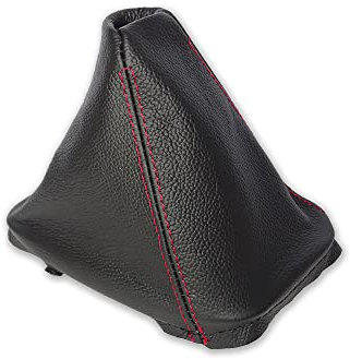 The Tuning-Shop Ltd Schaltsack kompatibel mit BMW E36 Serie 3, Leder, rote Naht