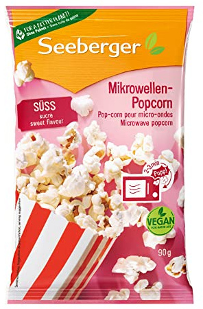 Seeberger Mikrowellen-Popcorn süß mit Sonnenblumenöl (24 x 90 g)