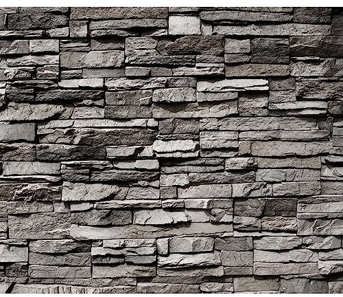 murando - Fototapete Premium-Vlies Steinwand 400x280cm - Foto Tapete Wohnzimmer Moderne Vliestapete XXL Wandtapete Motivtapeten Bildtapete 3d Effekt Wand Dekoration Flur Steine Mauer Steinoptik 3D