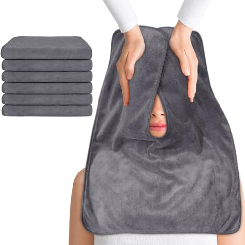 SINLAND, Asciugamani per estetista in microfibra per la rimozione di maschere per il viso, panno morbido per il viso con design con fori, asciugamani per spa per massaggio e pulizia del viso con