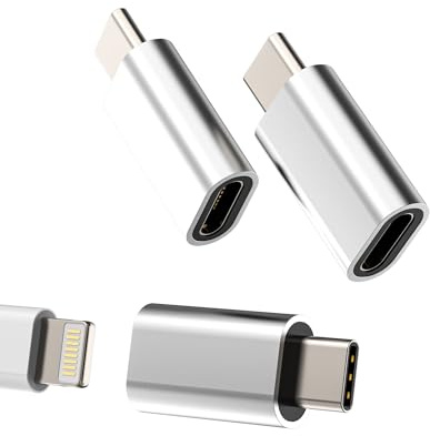 Lightning to USB C for iPhone16 15 Pro Max Charging Adapter (3 Pack) for Apple iPad Air4 compatible for Samsung Charger Female Cable Type C Male Adaptor Connector Charge Port Data Android Converter
